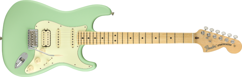 FENDER AMERICAN PERFORMER STRATOCASTER HSS MAPLE FINGERBOARD SATIN SURF GREEN-6