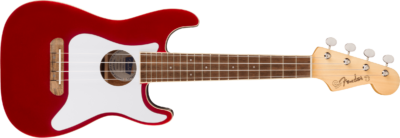 FENDER FULLERTON UKE STRATOCASTER WALNUT FINGERBOARD WHITE PICKGUARD CANDY APPLE RED-7