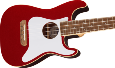 FENDER FULLERTON UKE STRATOCASTER WALNUT FINGERBOARD WHITE PICKGUARD CANDY APPLE RED-4