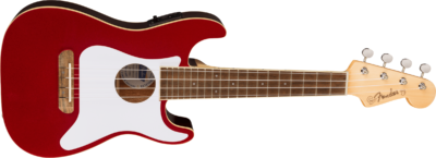 FENDER FULLERTON UKE STRATOCASTER WALNUT FINGERBOARD WHITE PICKGUARD CANDY APPLE RED-5