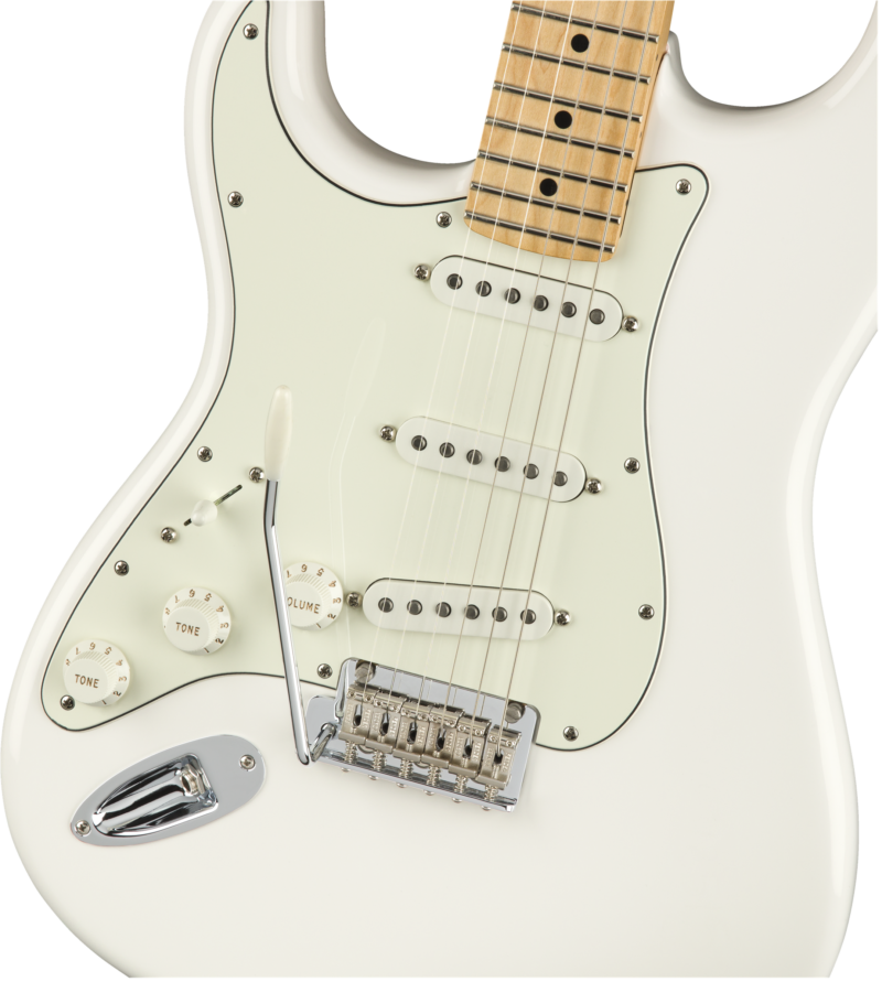 FENDER PLAYER STRATOCASTER GAUCHER MAPLE FINGERBOARD POLAR WHITE-4