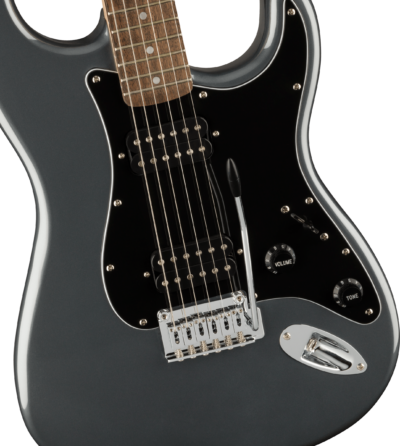 SQUIER AFFINITY SERIES STRATOCASTER HH LRL BPG CHARCOAL FROST METALLIC-4