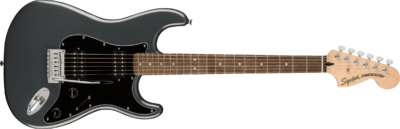 SQUIER AFFINITY SERIES STRATOCASTER HH LRL BPG CHARCOAL FROST METALLIC-6