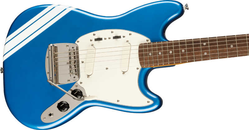 SQUIER CLASSIC VIBE '60S FSR COMPETITION MUSTANG LAUREL FINGERBOARD, PARCHMENT PICKGUARD, LAKE PLACID BLUE WITH OLYMPIC WHITE STRIPES-3