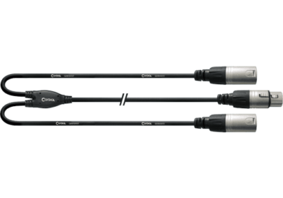 CORDIAL CFY0.3FMM XLR FEMELLE/2 XLR MÂLES - 0.3M-1