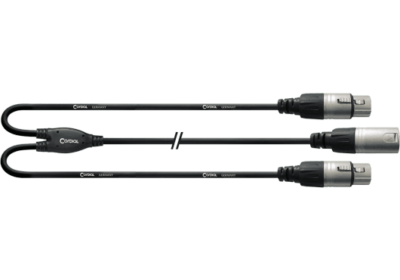 CORDIAL CFY0.3MFF XLR MÂLE /2 XLR FEMELLES - 0.3M-1