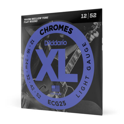 D'ADDARIO ECG25 CHROMES FLAT WOUND, LIGHT, 12-52-1