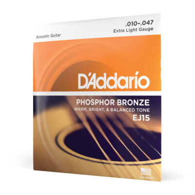 D'ADDARIO EJ15 PHOSPHORE BRONZE EXTRA LIGHT 10/47-1