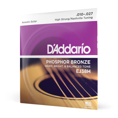 D'ADDARIO EJ38H PHOSPHORE BRONZE, HIGH STRUNG/NASHVILLE TUNING, 10/27-1