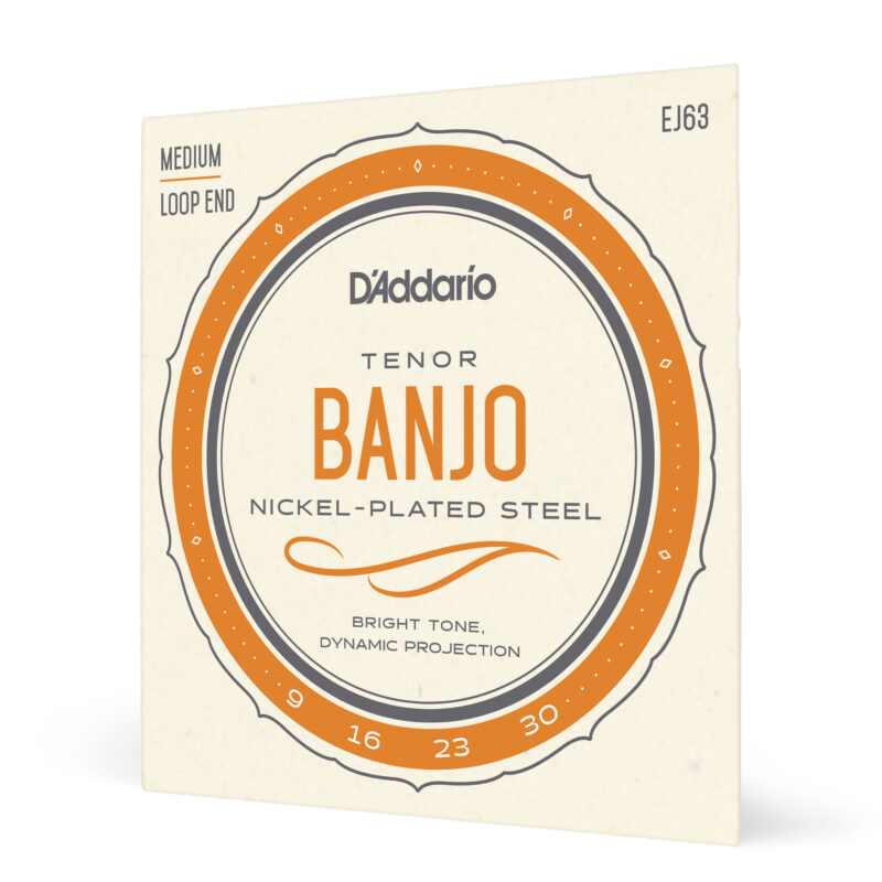 D'ADDARIO EJ63 TENOR BANJO, NICKEL, 9/30-1