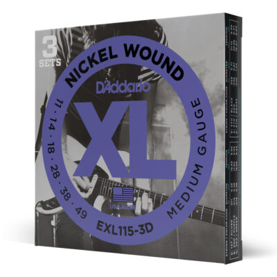 D'ADDARIO EXL115-3D NICKEL WOUND, MEDIUM/BLUES-JAZZ-ROCK, 11-49-1