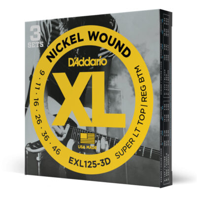 D'ADDARIO EXL125-3D NICKEL WOUND, SUPER LIGHT TOP/ REGULAR BOTTOM, 9/46-1