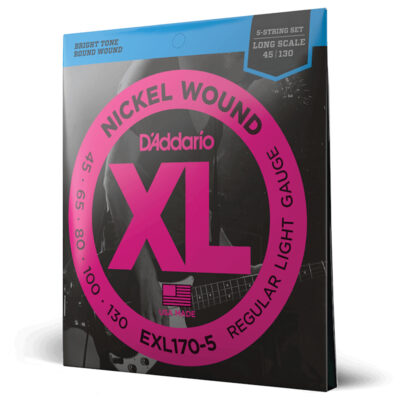 D'ADDARIO EXL170-5 NICKEL WOUND 5-STRING BASS, LIGHT, 45/130, LONG SCALE-1