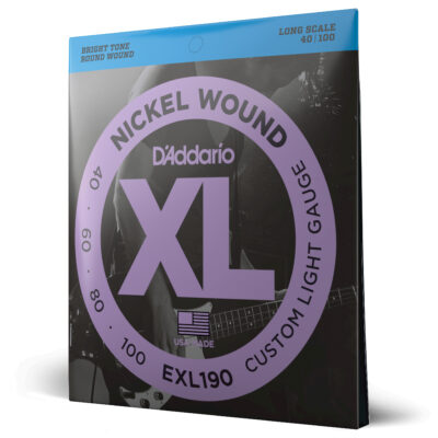 D'ADDARIO EXL190 NICKEL WOUND BASS, CUSTOM LIGHT, 40/100, LONG SCALE-1