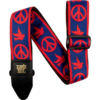 ERNIE BALL 4698 SANGLE JACQUARD PEACE LOVE DOVE RED AND BLUE-1