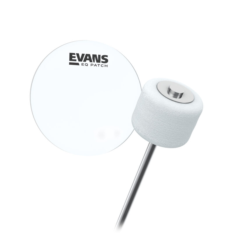 EVANS EQPC1 PATCH GROSSE CAISSE SIMPLE TRANSPARENT (X2)