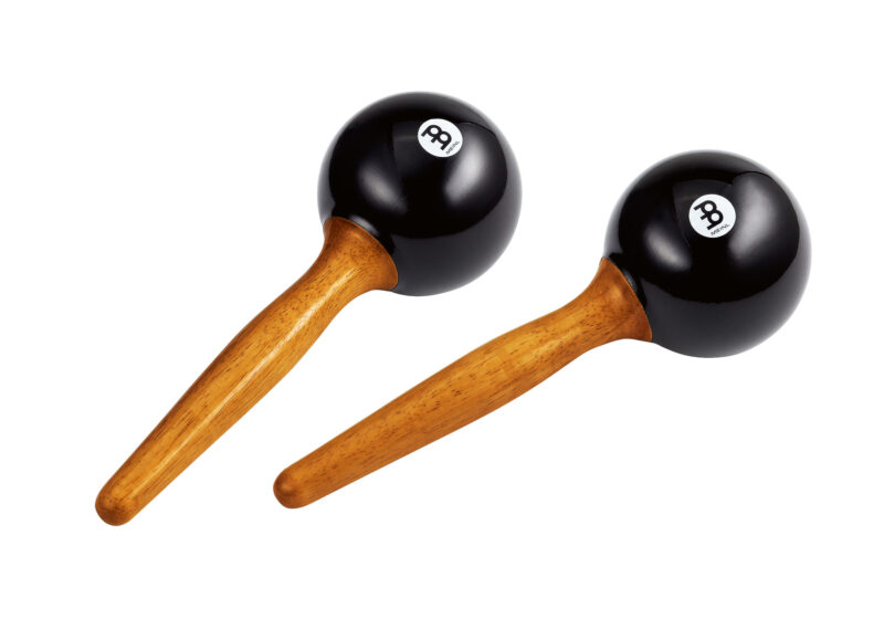 MEINL PM1BK MARACAS RONDS PLASTIQUE NOIR-1