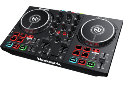 NUMARK PARTY MIX 2 CONTROLEUR 2 voies, 8 pads, carte son, lumiËres-1