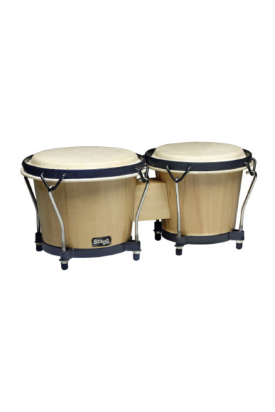 STAGG BW-70-N PAIRE DE BONGOS TRADITIONNELS EN BOIS 6 ET 7-1