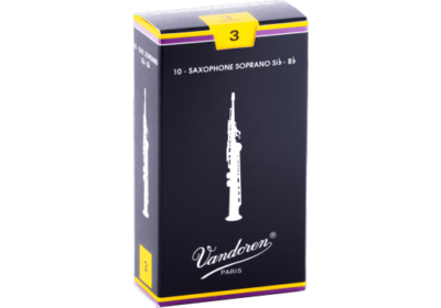 Vandoren Sr203 Boite De 10 Anches Saxophone Soprano Traditionnelles Force 3