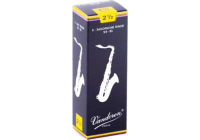 VANDOREN SR2225 BOITE DE 5 ANCHES SAXOPHONE TENOR TRADITIONNELLES FORCE 2,5-1