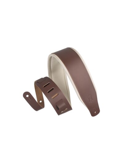 LEVY'S M26PD-BRN SANGLE REMBOURREE CUIR 6,4CM MARRON-1