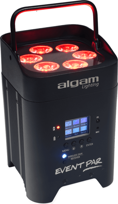 ALGAM LIGHTING EVENTPAR PAR SUR BATTERIE LED 6 X 12W RGBWAUV-3