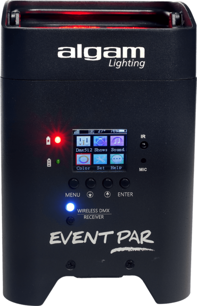 ALGAM LIGHTING EVENTPAR PAR SUR BATTERIE LED 6 X 12W RGBWAUV-5