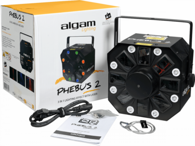 Algam Lighting Phebus 2 Combo 3 En 1 Derby Stroboscope Ou Wash Laser 4