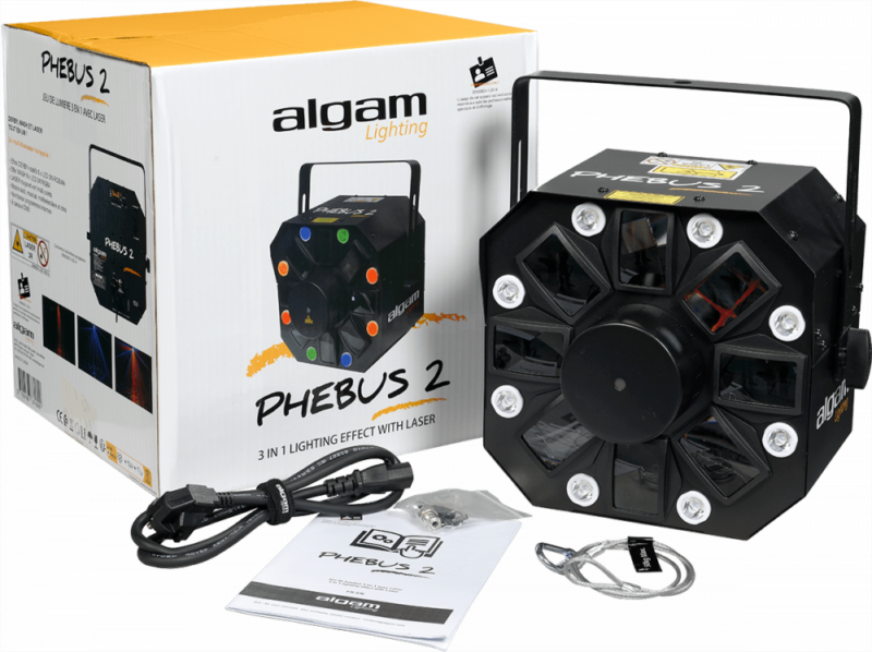 Algam Lighting Phebus 2 Combo 3 En 1 Derby Stroboscope Ou Wash Laser 4