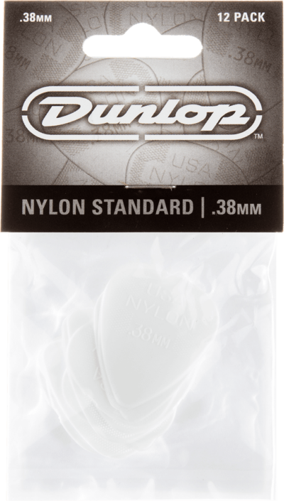 DUNLOP 44P38 PACK 12 MEDIATORS 0.38MM NYLON-4