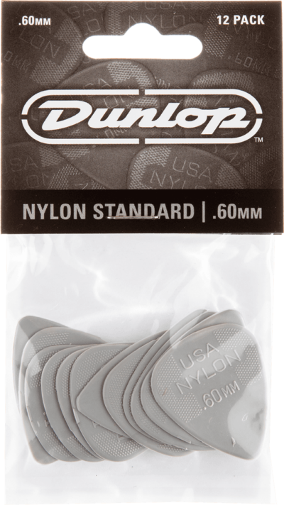 DUNLOP 44P60 PACK 12 MEDIATORS 0.60 MM NYLON-3