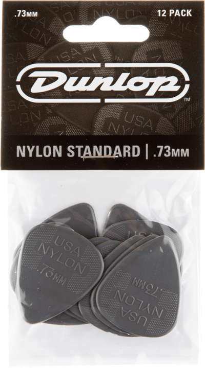 DUNLOP 44P73 PACK 12 MEDIATORS 0.73MM NYLON-4