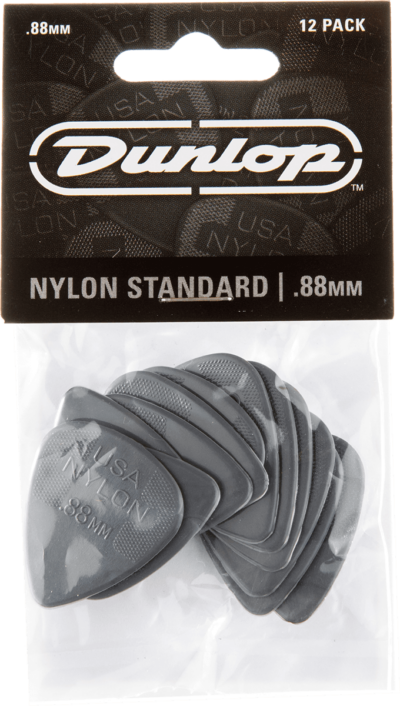 DUNLOP 44P88 PACK 12 MEDIATORS 0.88MM NYLON-4