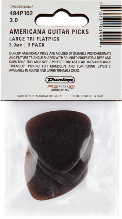 DUNLOP 494P102 PACK 3 MEDIATORS AMERICANA LARGE-3