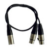 HILEC CL29-0.6 CABLE EN Y 1 XLR MALE / 2 x XLR FEMELLE - 0,6m-1