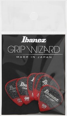 IBANEZ LOT DE 6 MEDIATORS SAND GRIP ROUGE-1