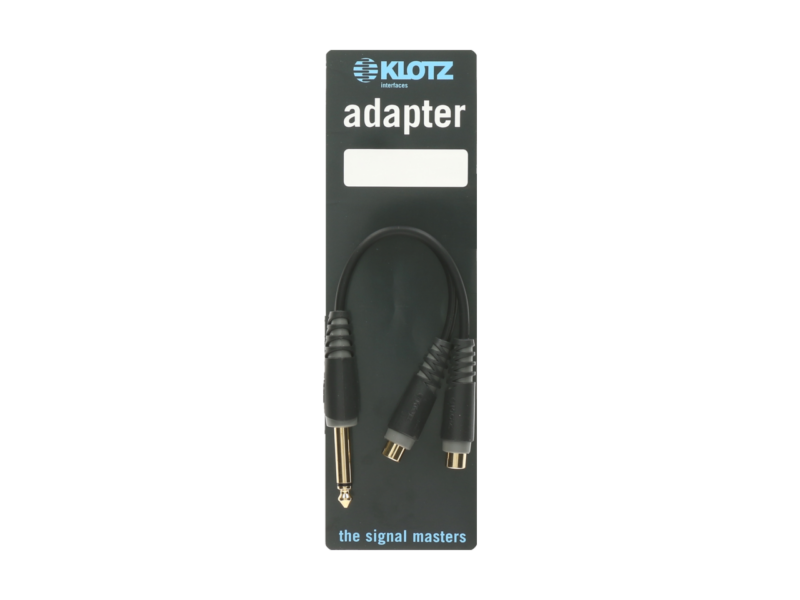 KLOTZ AYU-4 ADAPTATEUR EN Y NOIR JACK MALE MONO VERS 2 RCA FEMELLE-2