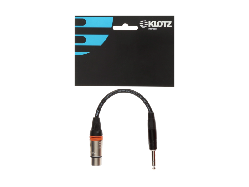 KLOTZ XLR-FP6.3 ADAPTATEUR JACK STEREO / XLR FEMELLE 30 CM-1