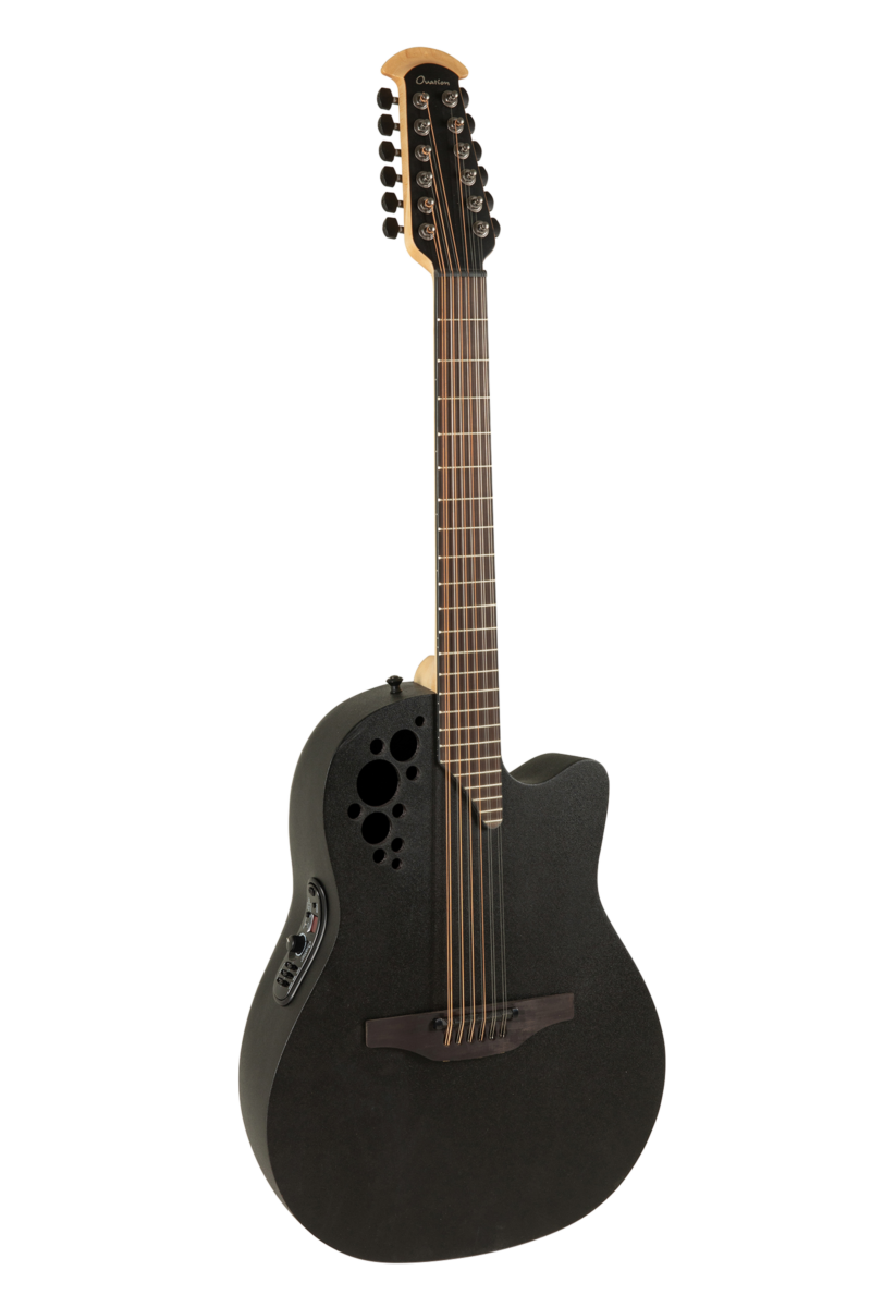 OVATION 2058TX-5-G ELITE TX DEEP CONTOUR CUTAWAY 12 CORDES BLACK TEXTURED-6