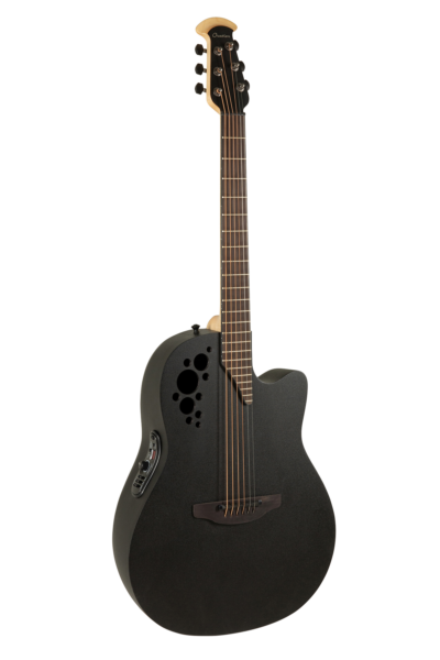 OVATION 2078TX-5-G ELITE TX DEEP CONTOUR CUTAWAY BLACK TEXTURED-3