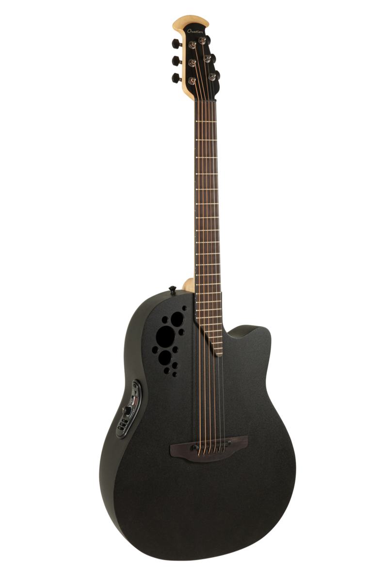 OVATION 2078TX-5-G ELITE TX DEEP CONTOUR CUTAWAY BLACK TEXTURED-3