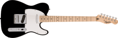 SQUIER SONIC TELECASTER LAUREL FINGERBOARD WHITE PICKGUARD NOIR-2