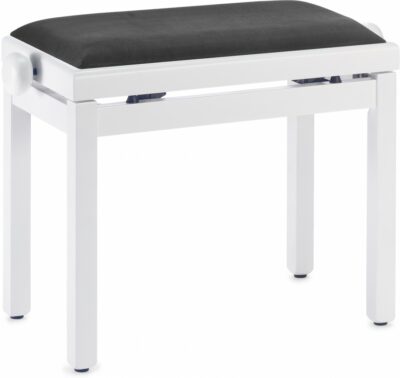 STAGG PB39 WHM VBK BLANC MAT ASSISE VELOUR NOIR-1