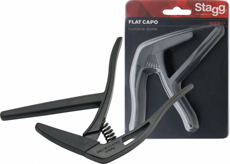 STAGG SCPX-FL BK CAPODASTRE GACHETTE PLAT CLASSIQUE-1