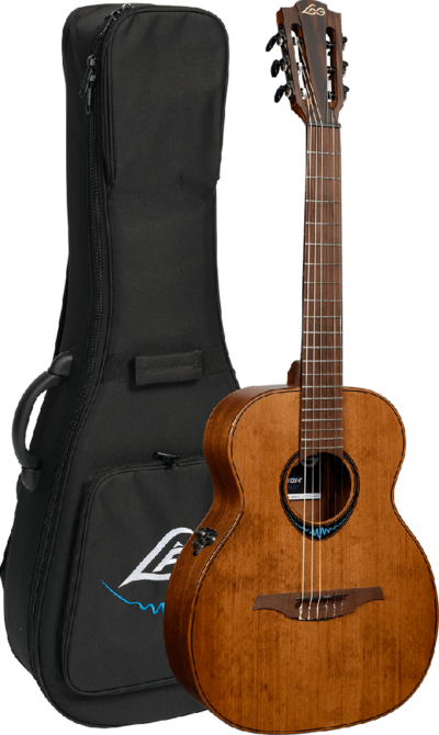 Lag Tnbw1te Brw Guitare Bluewave 1 Smart Guitar Nylon Travel Brown 5