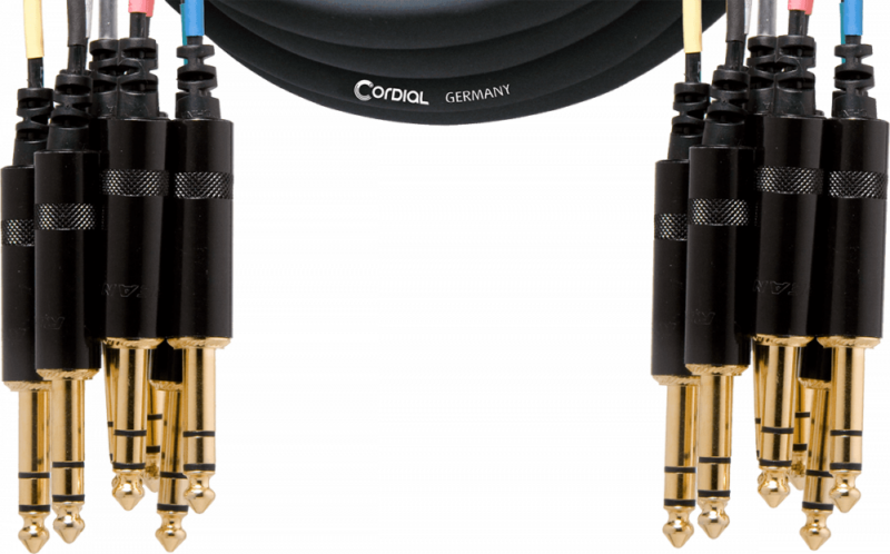 Cordial Cml8 0vv3c Multipaires 8 Jacks 8jacks Stereo Males 3m