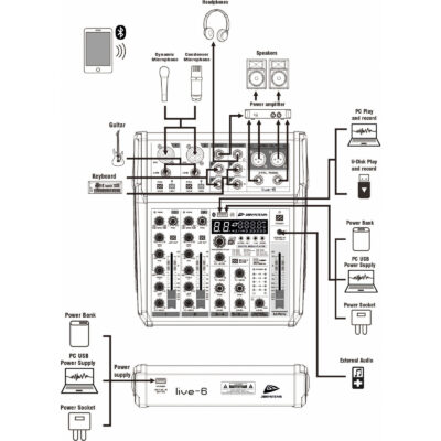 Jb Systems Live 6 6 Entrees Bluetooth Usb 11