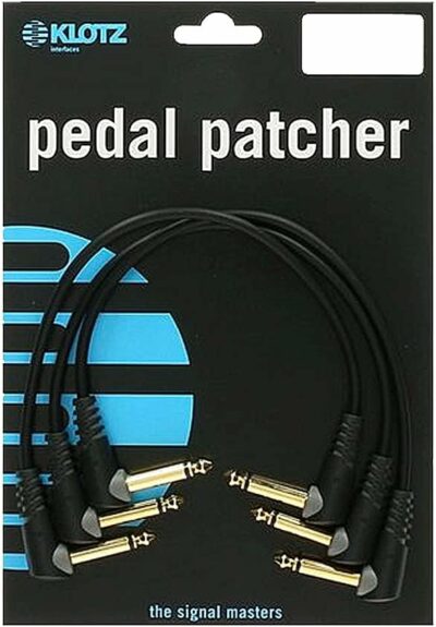 Klotz Pp Ajj0030 Cable De Patch Noir 30 Cm 2 Jacks Coudes Par 3