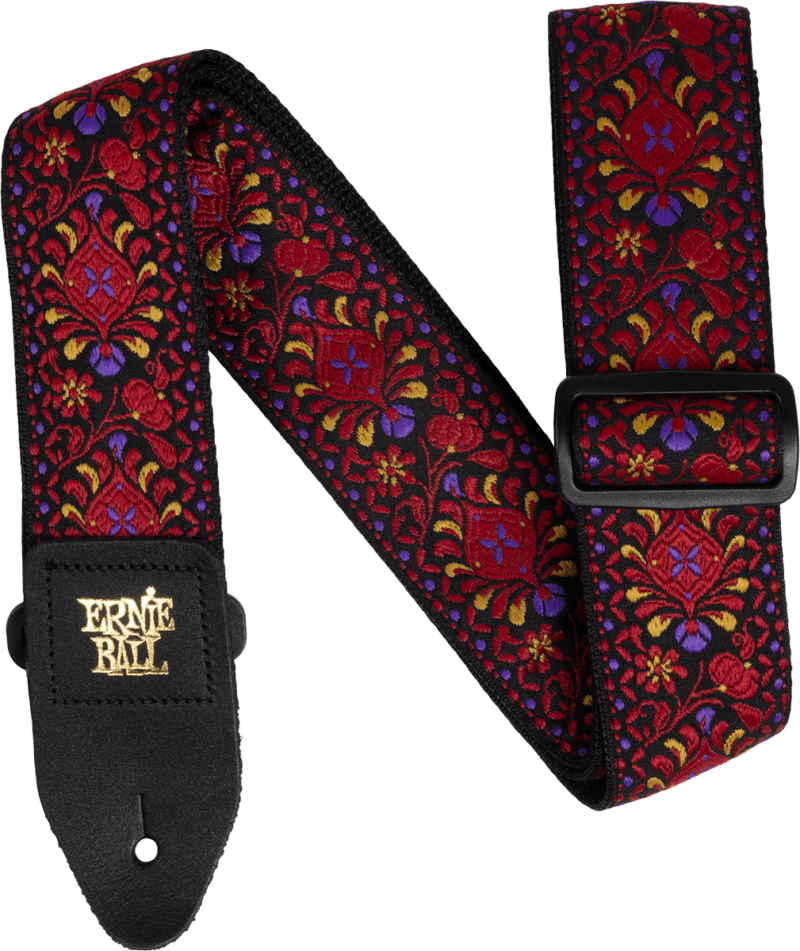 ERNIE BALL 5369 SANGLE JACQUARD CRIMSON ROYAL BLOOM